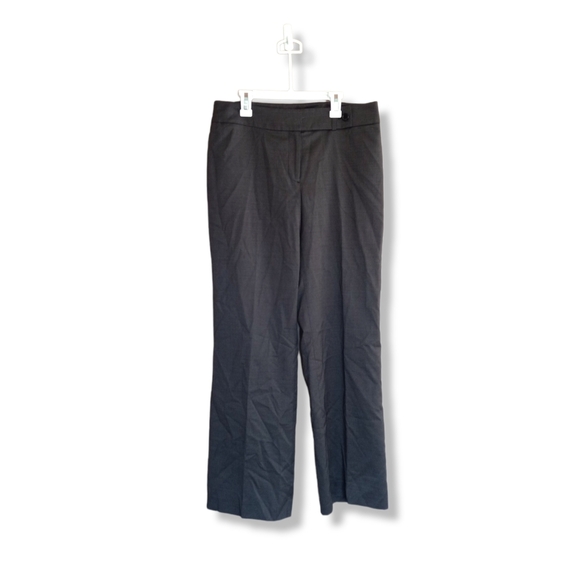 Ann Taylor Pants Women's 6 Black Margo Career Business Dress Slacks Micro Stripe - Picture 1 of 5